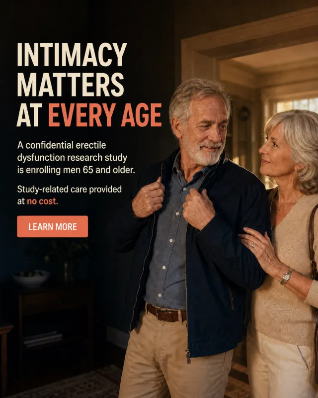 Relationship-led erectile dysfunction research study advertisement